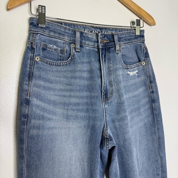 American Eagle Mom Jean High Rise Taper Straight Size 0 - Picture 6 of 8